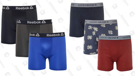 Reebok Mens 3 Pack Performance Boxer Briefs | $19 | AmazonLucky Brand Mens 3 Pack Cotton Boxer Briefs | $15 | Amazon